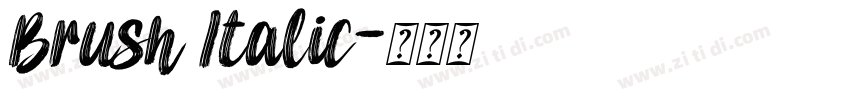 Brush Italic字体转换